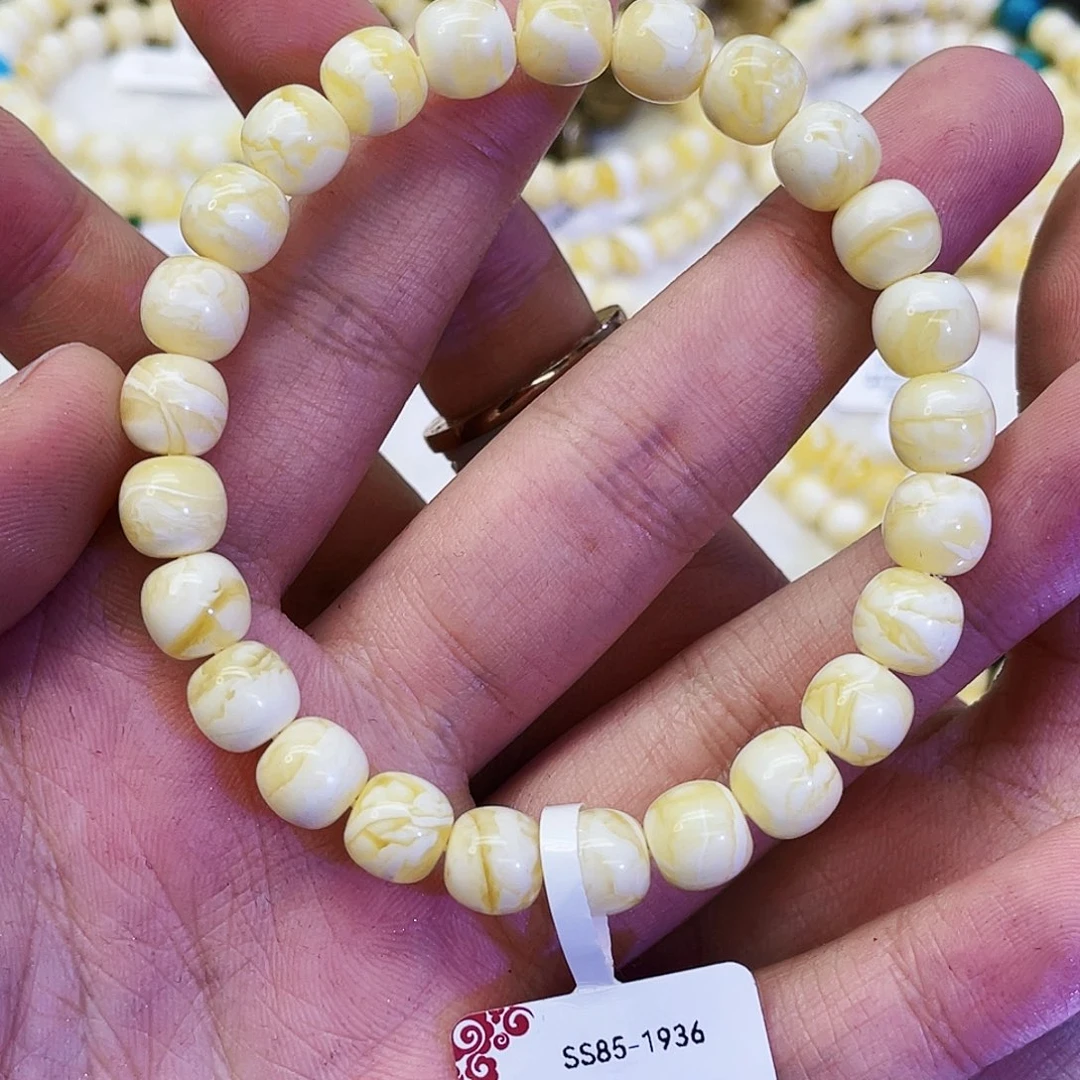 咸***家手链蜜蜡未镶嵌8.5mm