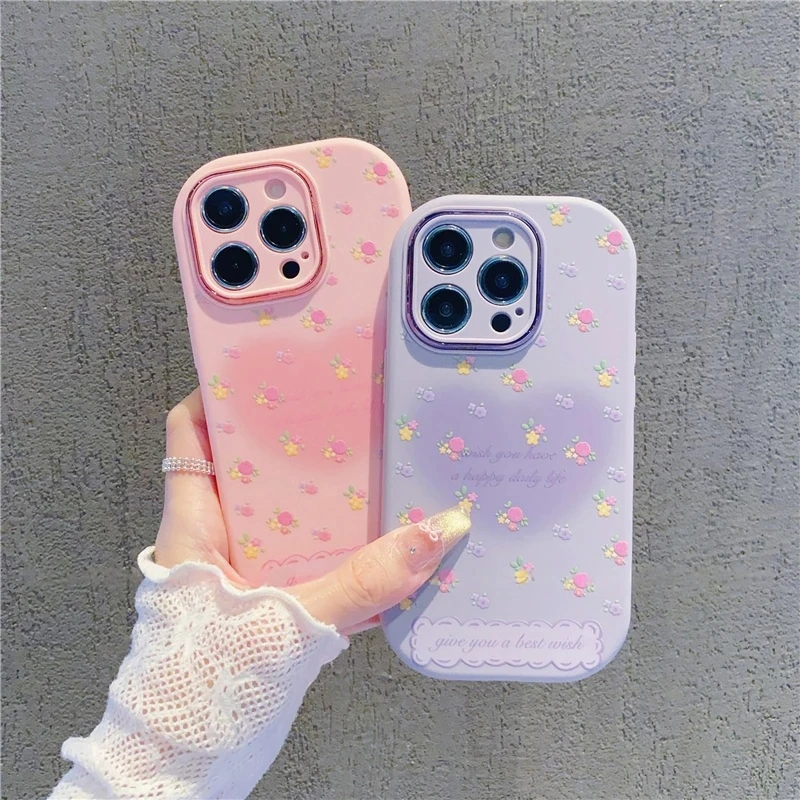 精孔胖子风小碎花适用苹果16手机壳iphone15华为oppo小米vivo女43