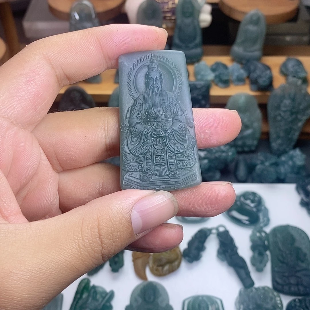 小***歪定制翡翠未镶嵌三清