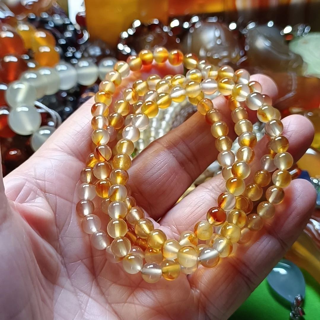 玛瑙/玉髓手链未镶嵌干***鱼