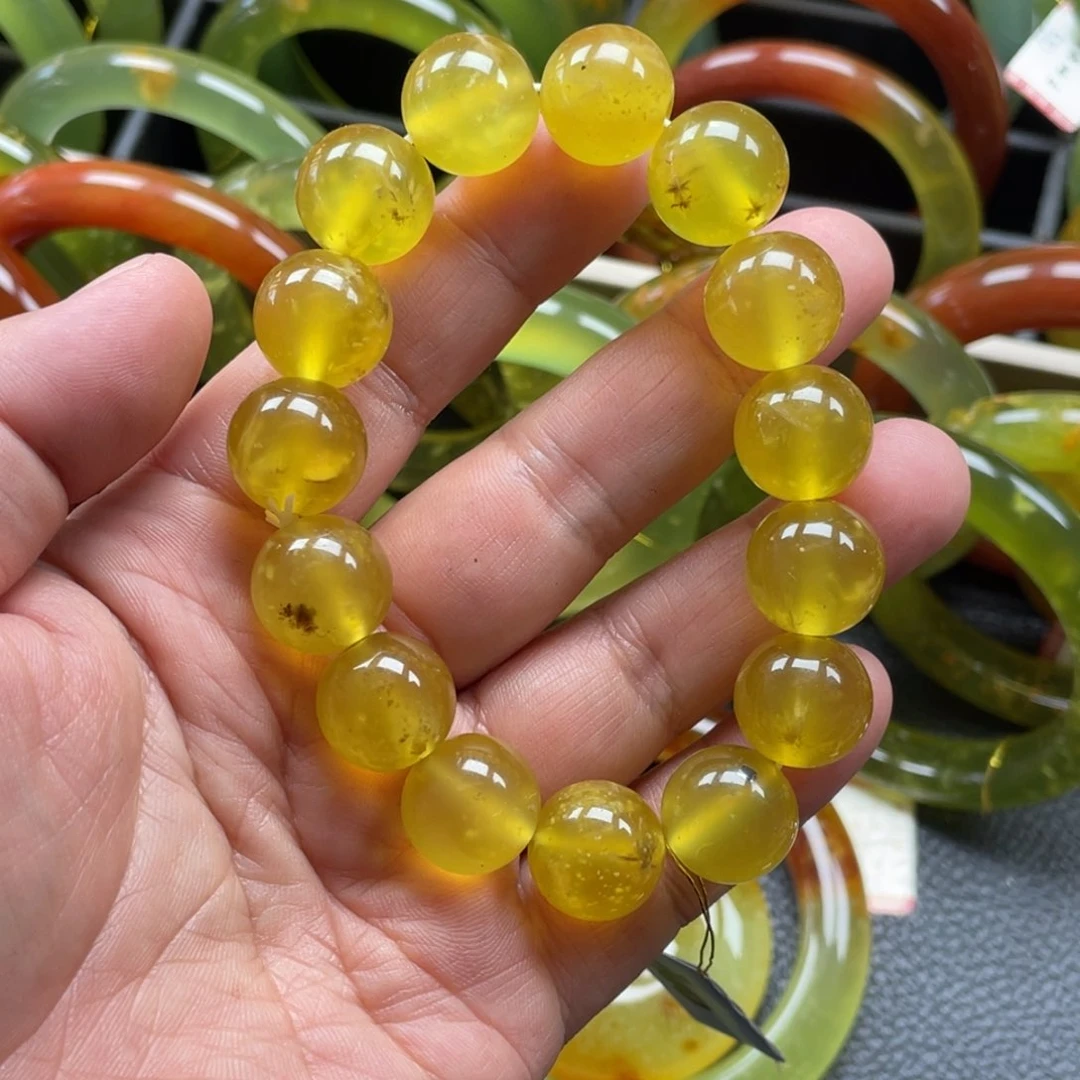 未镶嵌蛇纹石玉手链卡14