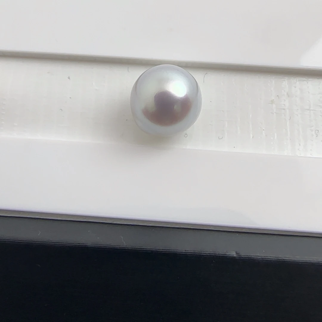 未镶嵌海水珍珠天然澳白海水珍珠裸珠近圆9-10