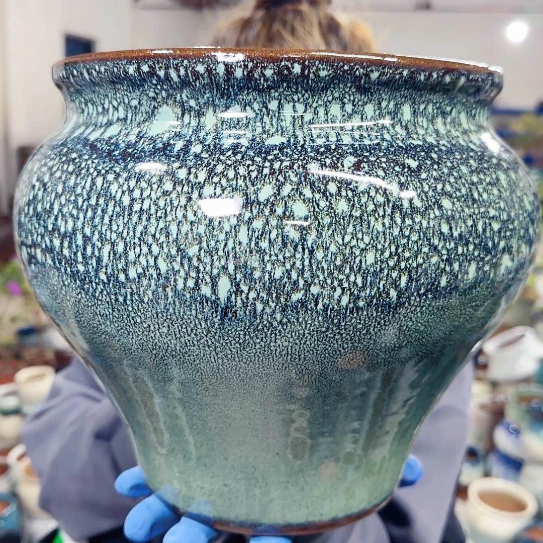 紫砂花盆高24口23