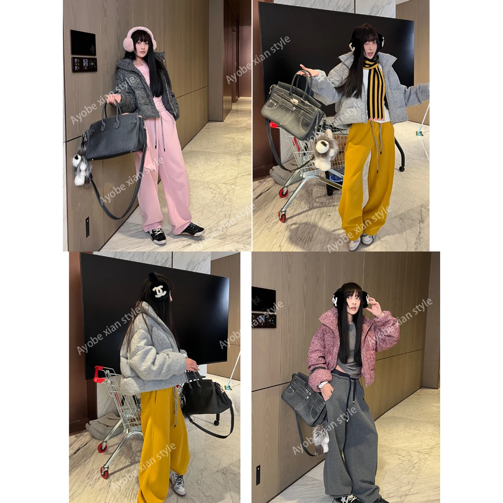 【AYOBE】小贤  机能千禧甜美羊毛肌理感90白鸭绒面包服