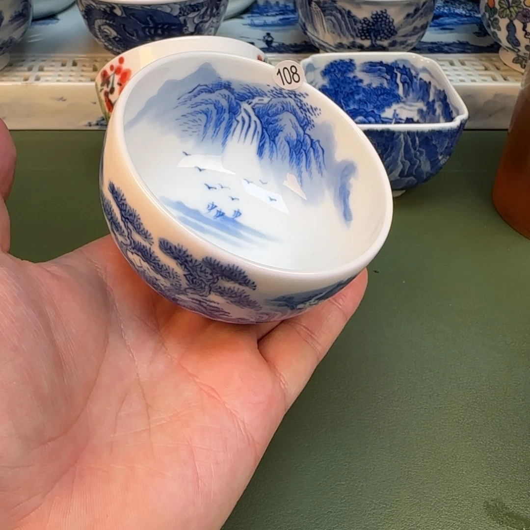 彦祖纯手工手绘茶具108