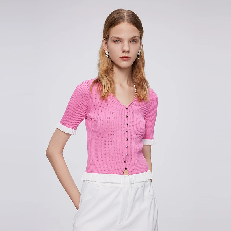 COLOVE毛针织衫242Q083