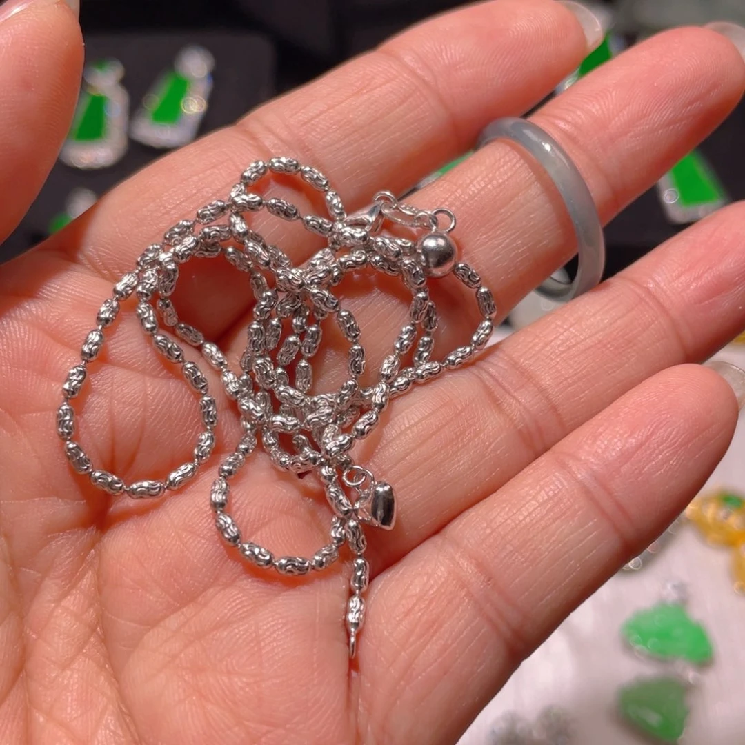 翡翠颈饰银S925镶嵌精品