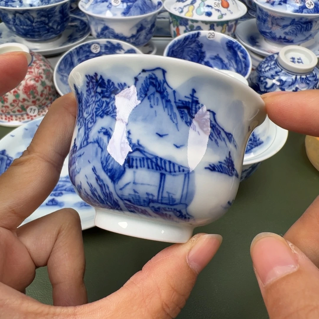 陶瓷景德镇纯手工纯手绘茶具木木76