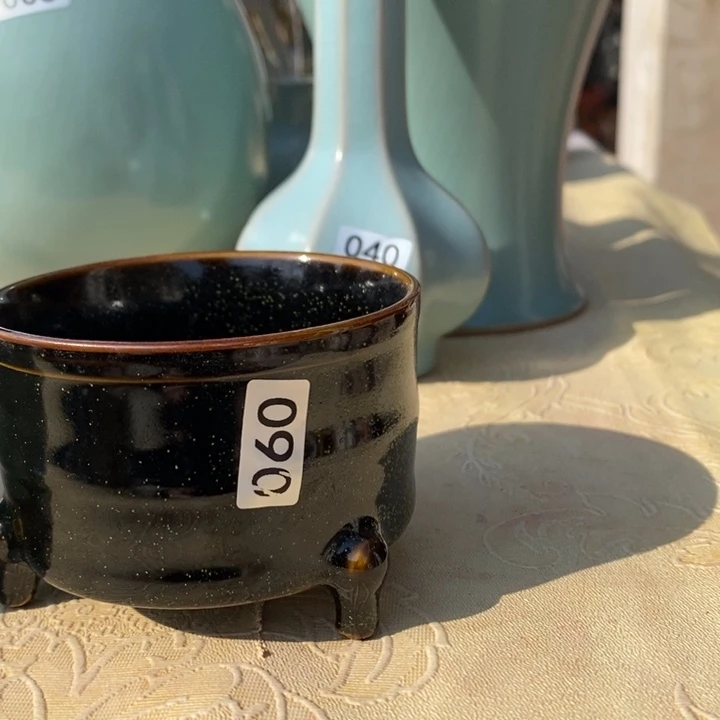 摆件R*抱朴汝瓷仿古微瑕