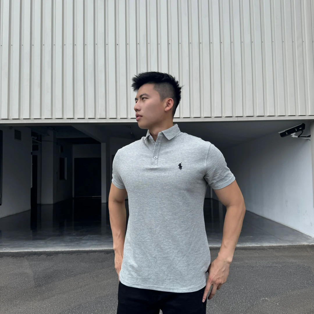 【LVLE】小马刺绣珠地棉翻领polo衫商务男装夏季