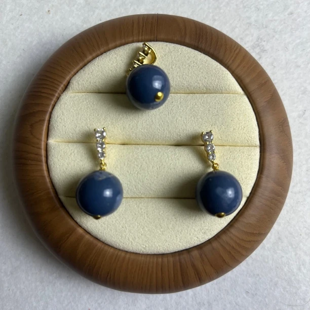 蓝色 呼吸珠 三件套