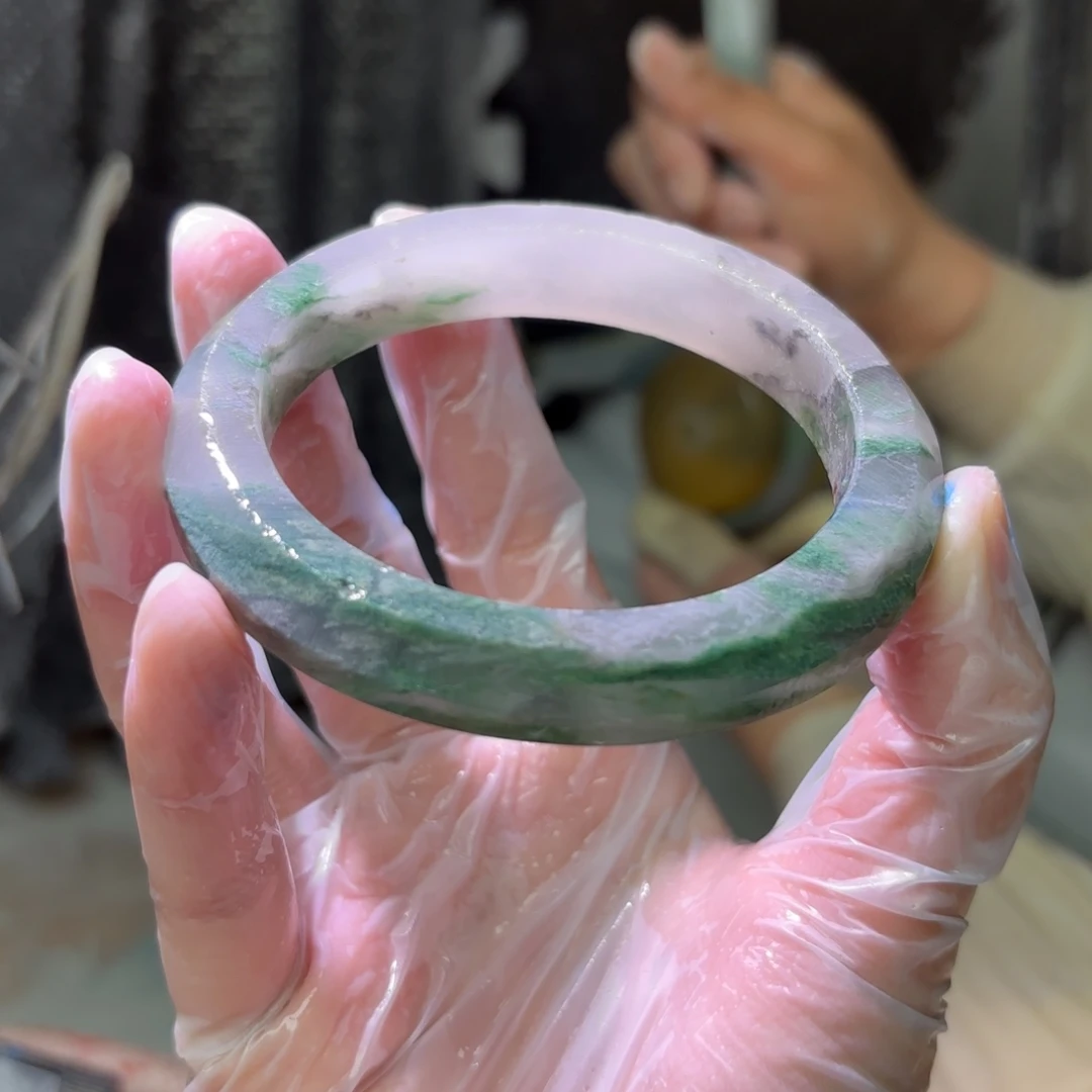 任***姐石英质玉未镶嵌手镯定制