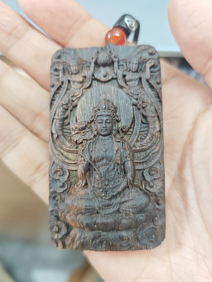 沉香留疤观音雕刻牌多样性发一