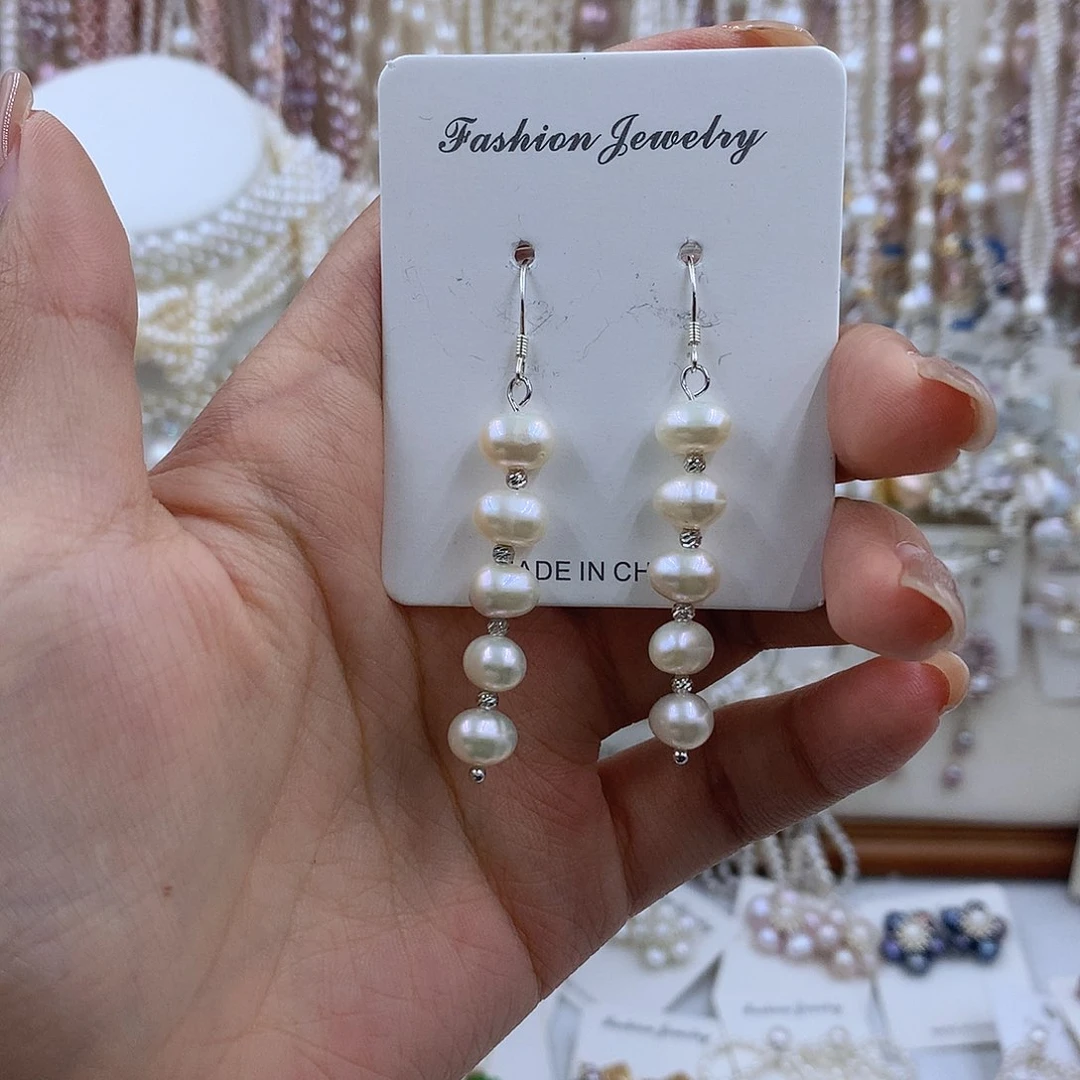 项链银S925镶嵌淡水珍珠