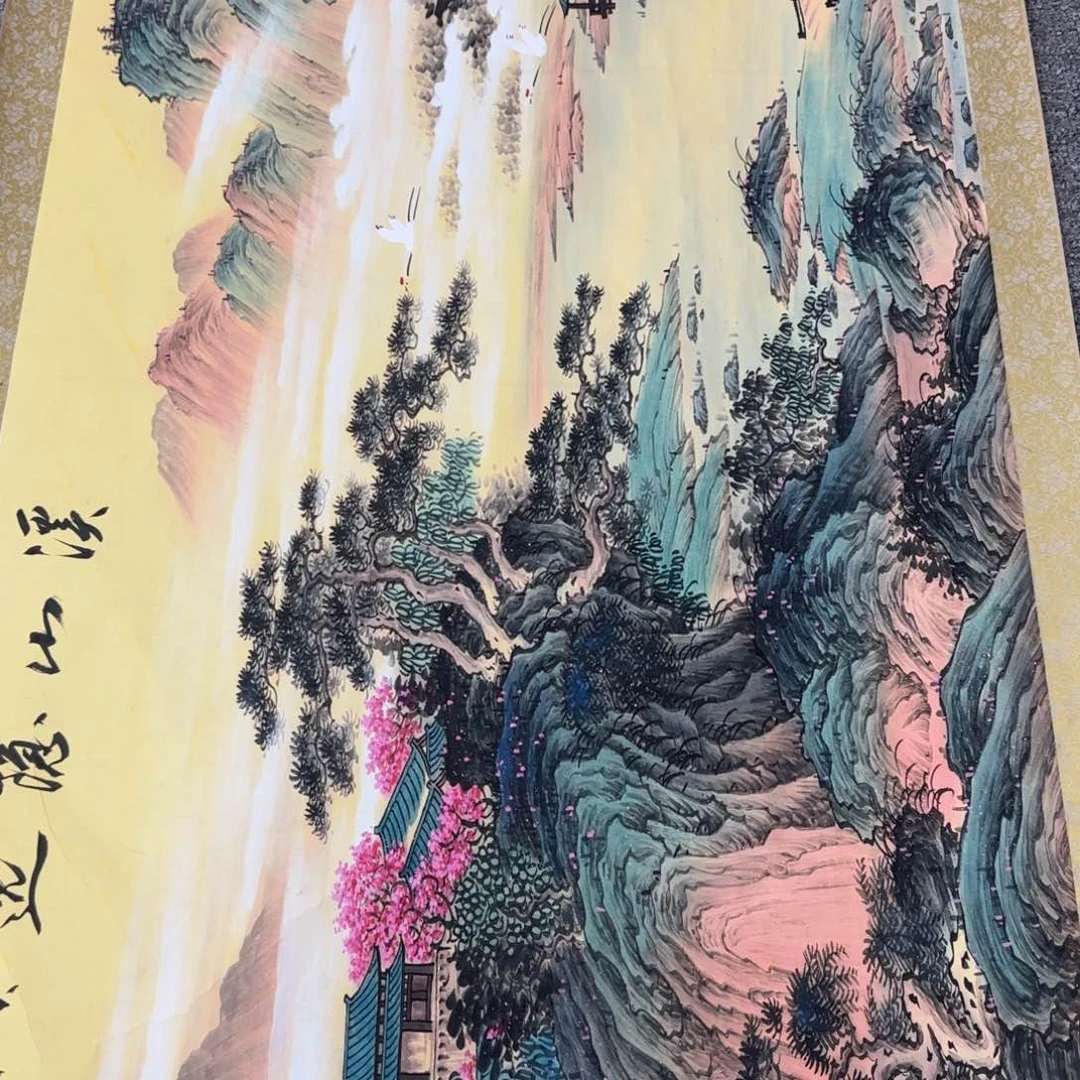飞***雄国画QC原创横山水作品！带证书！限购一单