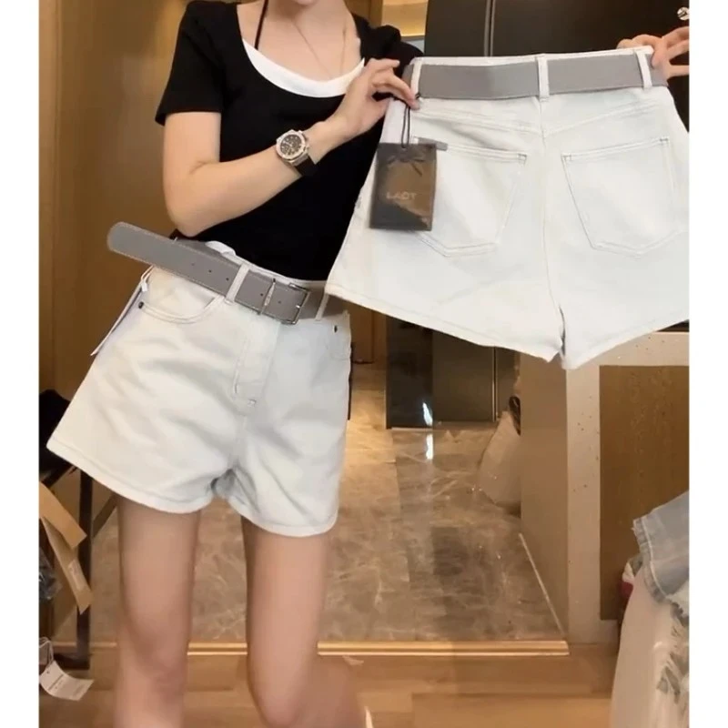 夏款薄款大码牛仔小个子牛仔短裤