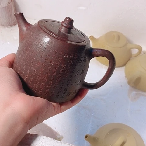 茶杯绿泥宜兴紫砂全手工制作手工工艺