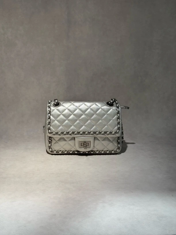 小香风方形搭扣水洗手提式斜挎包奢侈菱格大号时尚