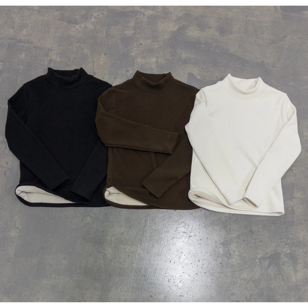 【打底系列】通勤奶芙加奥粒绒保暖加绒半高领 男女同款长袖