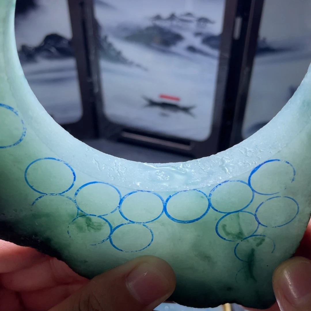 蝴***后定制翡翠未镶嵌手牌