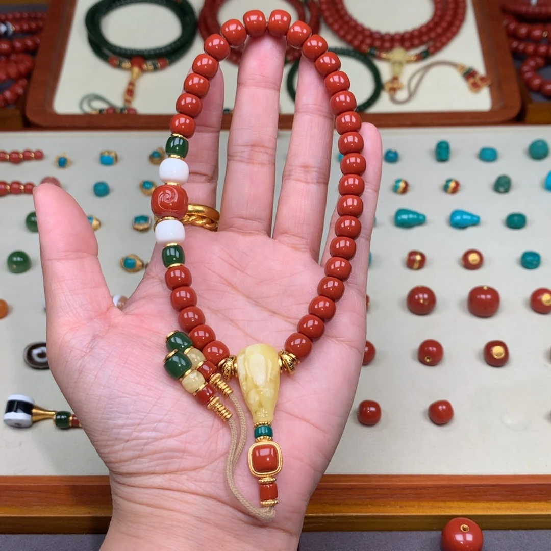 南红玛瑙未镶嵌颈饰