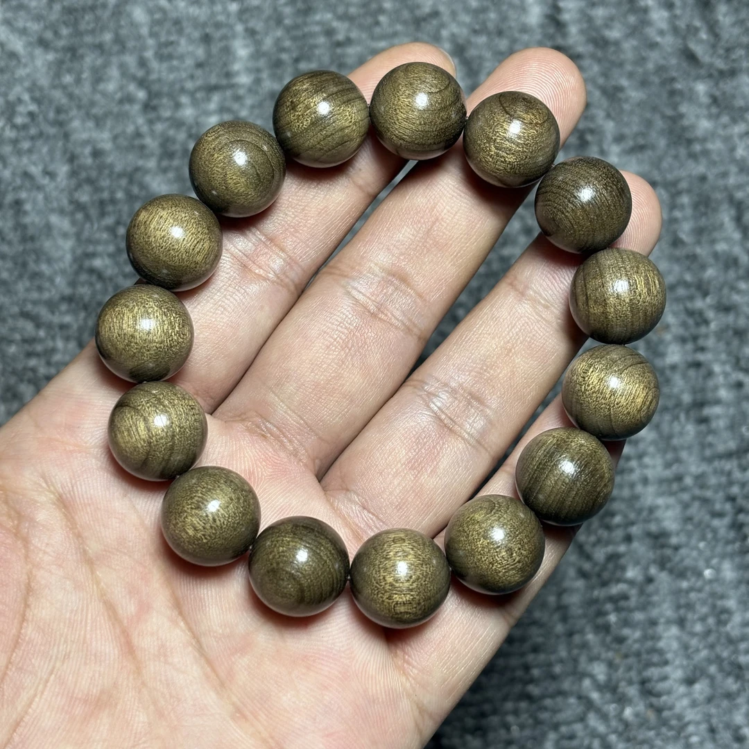 阴沉金丝楠木15mm/15颗木质文玩手串