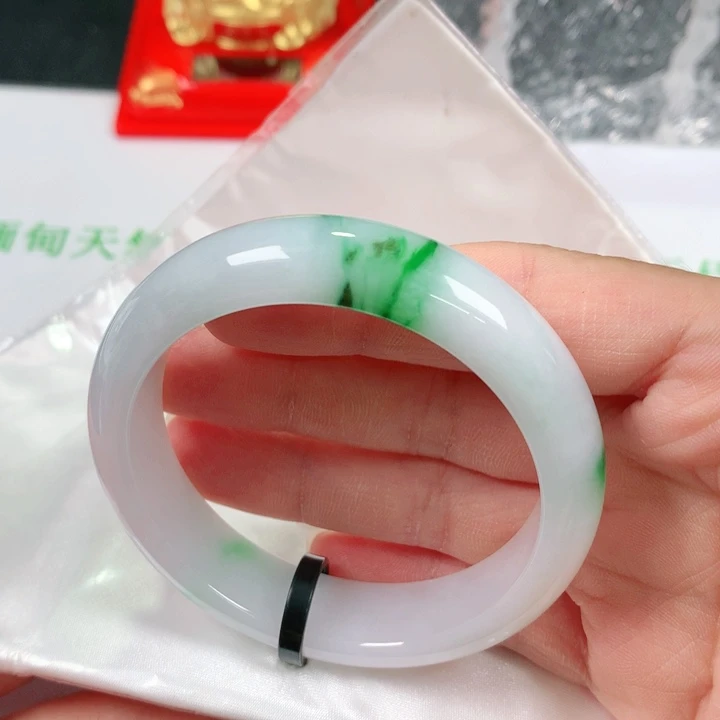 翡翠手镯未镶嵌  编号1065 正圈53-54