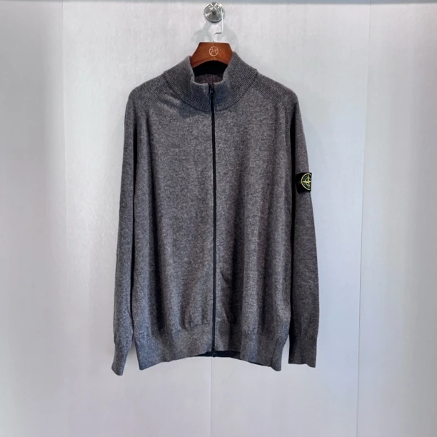 未使用 STONE ISLAND 石头岛25FW男士羊毛立领开衫/510004