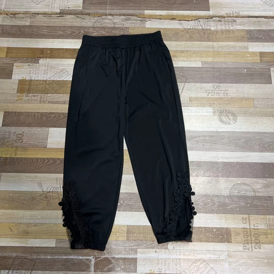 3236大码时尚百搭显瘦高弹天丝裤