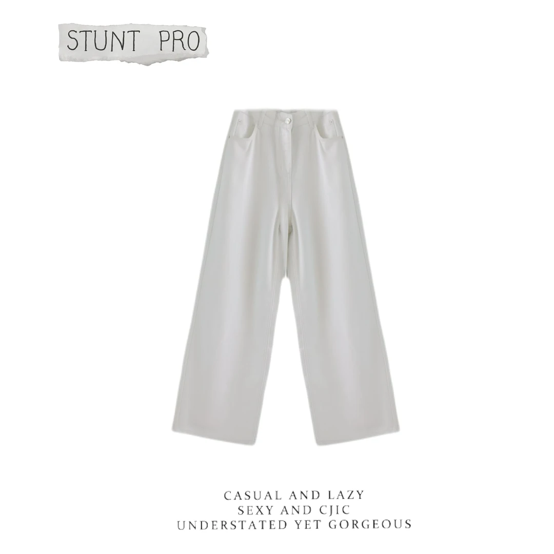 夏季亮闪天丝莱赛尔白色垂感牛仔裤1469-b