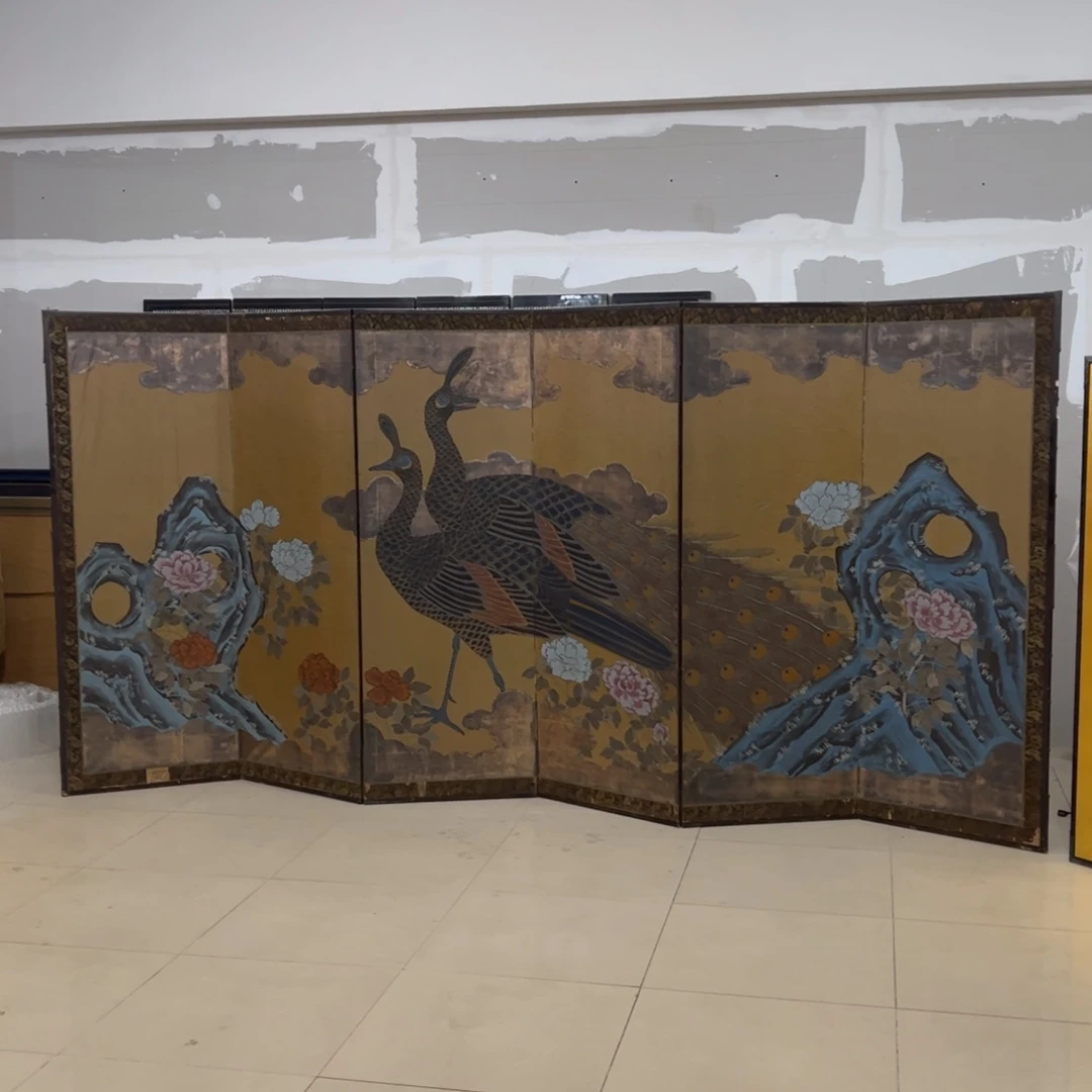 绘画屏风框画茶空间设计