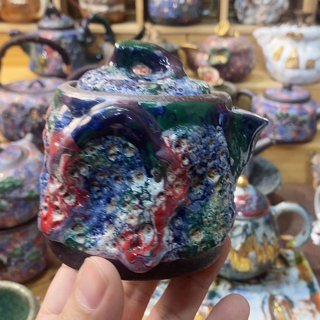 粗陶志野柴烧茶器
