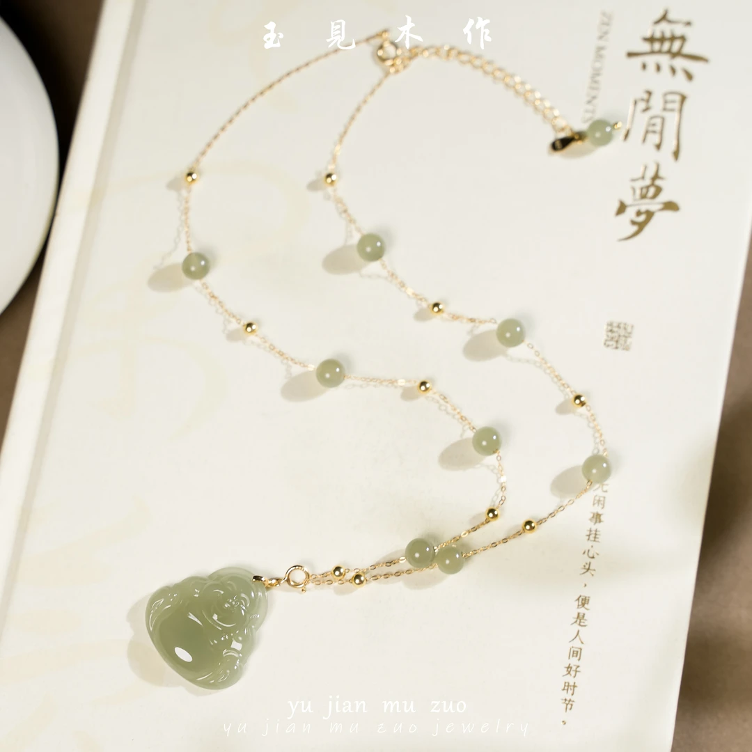 玉見木作【灿若繁星】和田玉佛公小众轻奢吊坠 颜色多样性发一