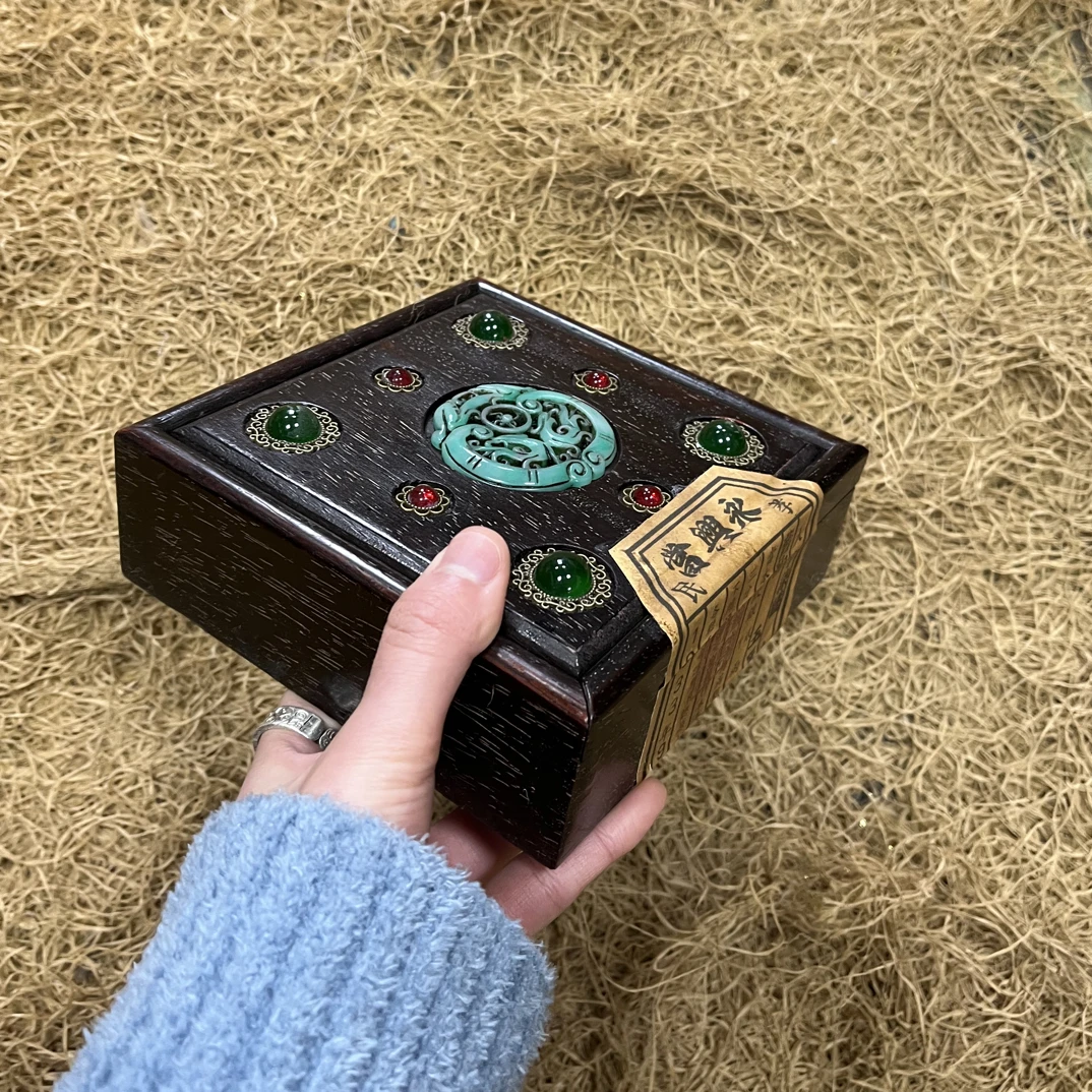 【闪购商品】（闷）大镶九绿木摆件复古工艺风