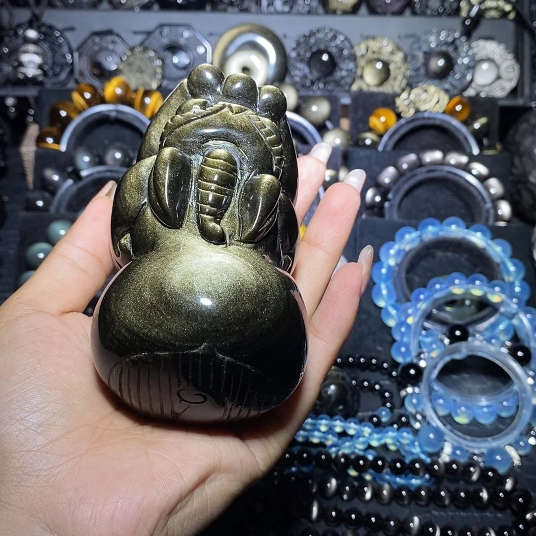 L***猫黑曜岩未镶嵌手链