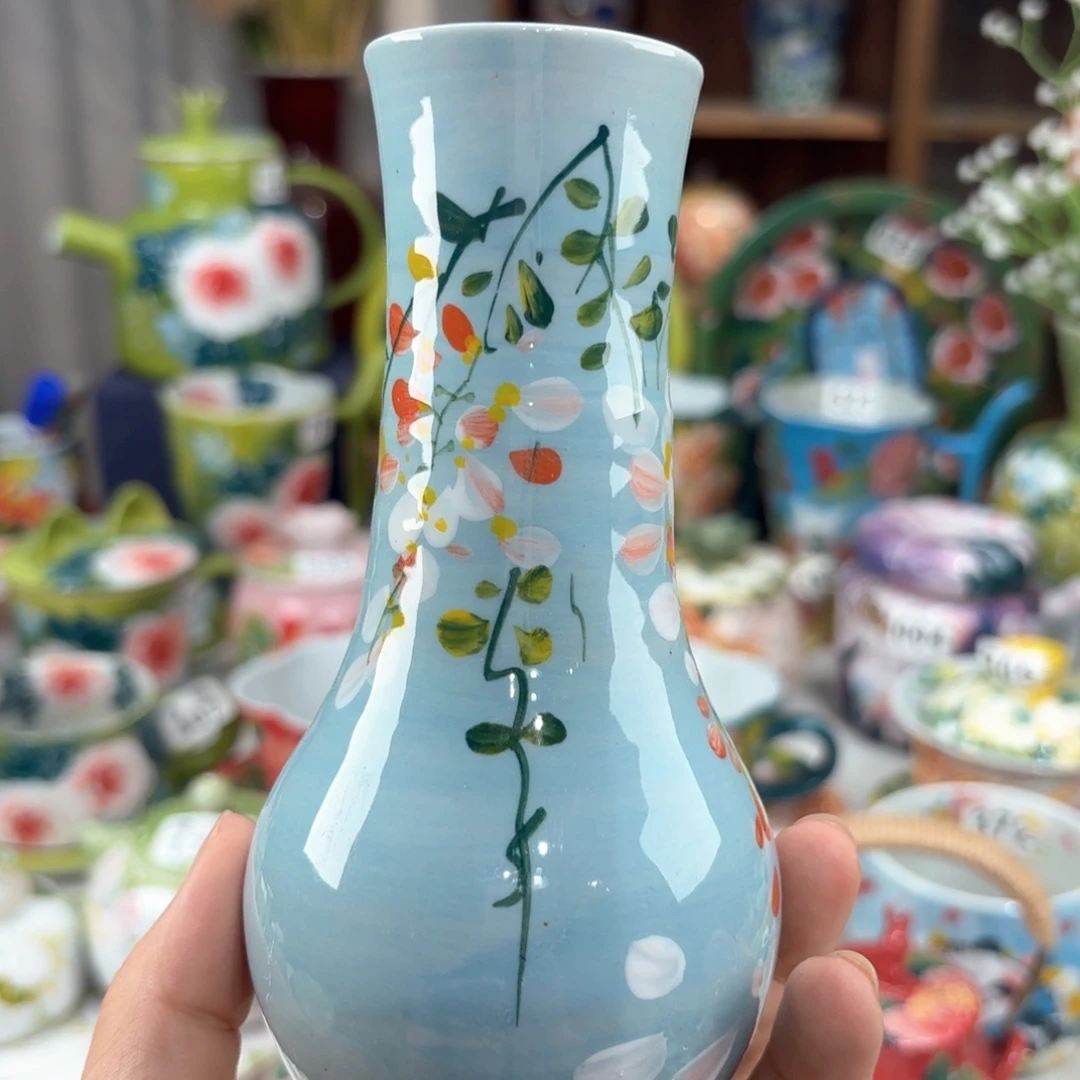 景德镇手绘高温釉下彩陶瓷茶具