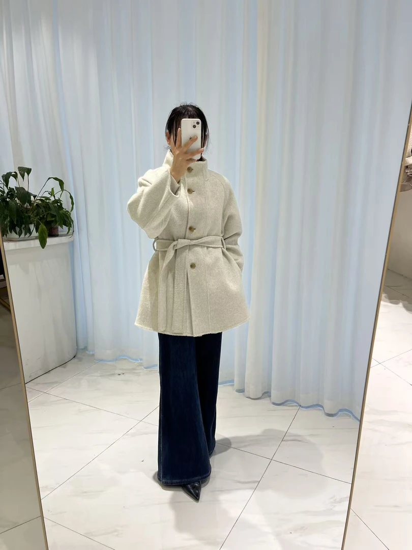 中长款秋冬季毛呢外套韩版羊毛大衣8502