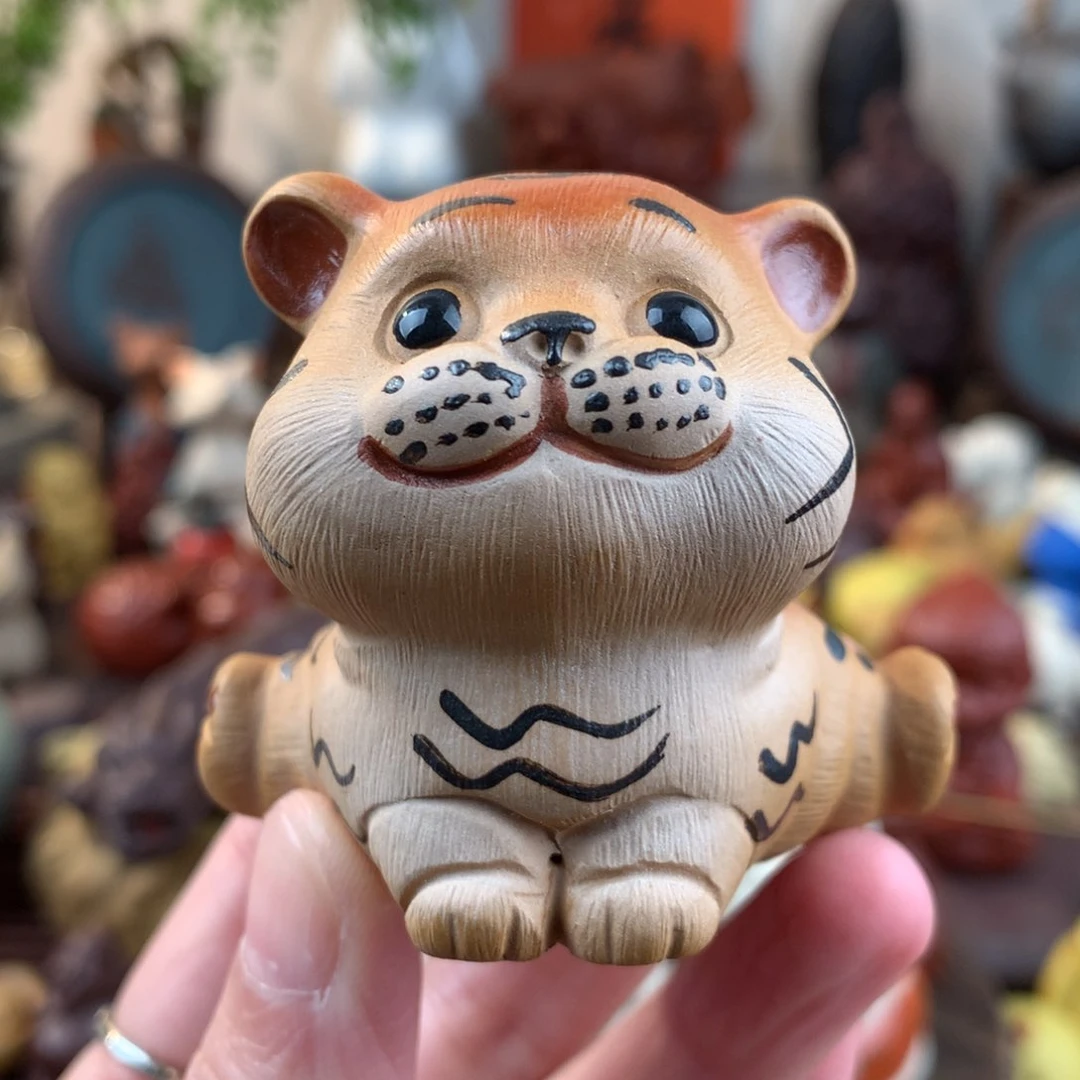 紫砂茶宠劈叉虎虎生威