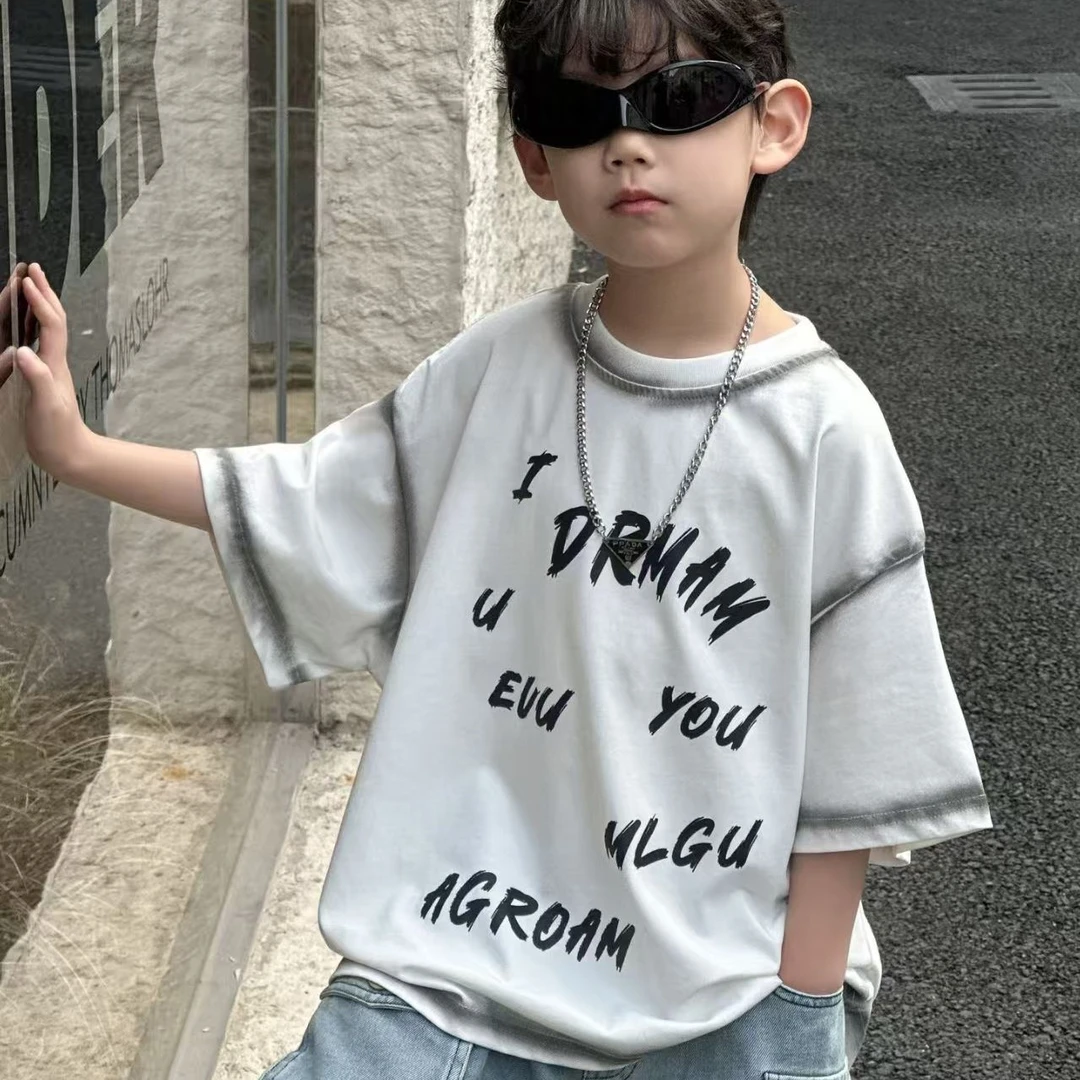 A7801 夏季HY2553边刷漆中童短袖