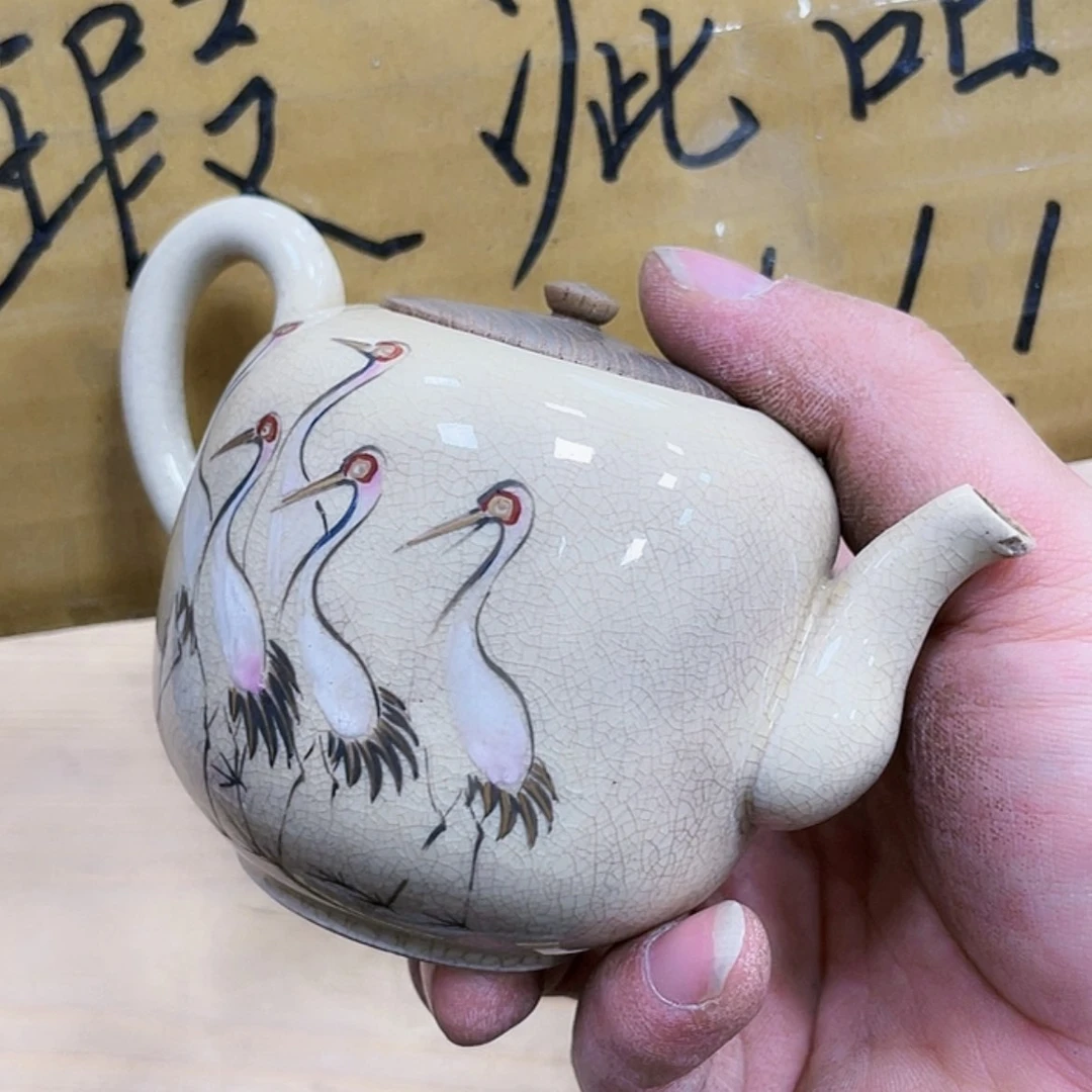 【闪购商品】瓷片茜**叶瓷制作工艺品摆件