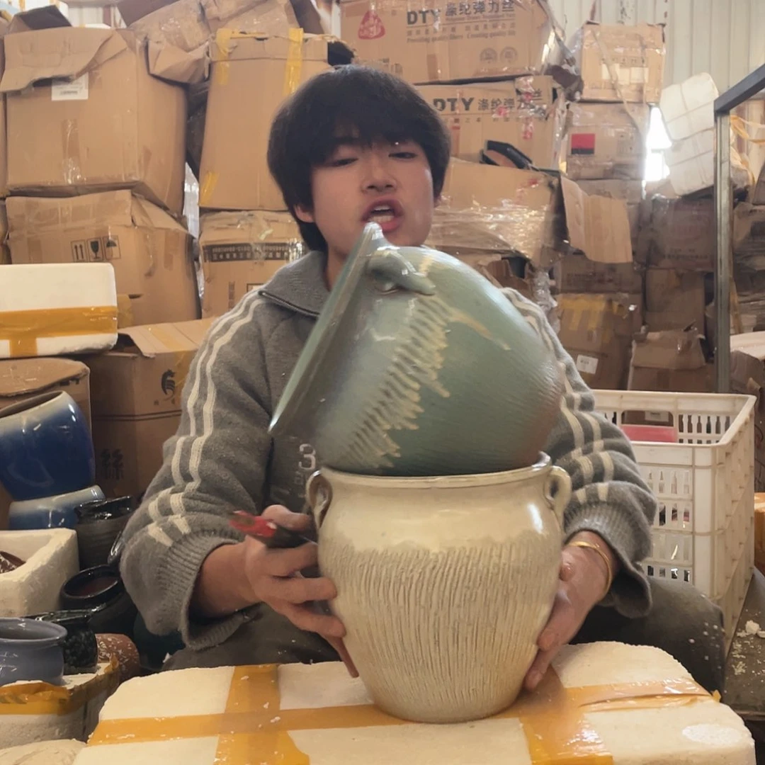 红陶宜兴紫砂花盆