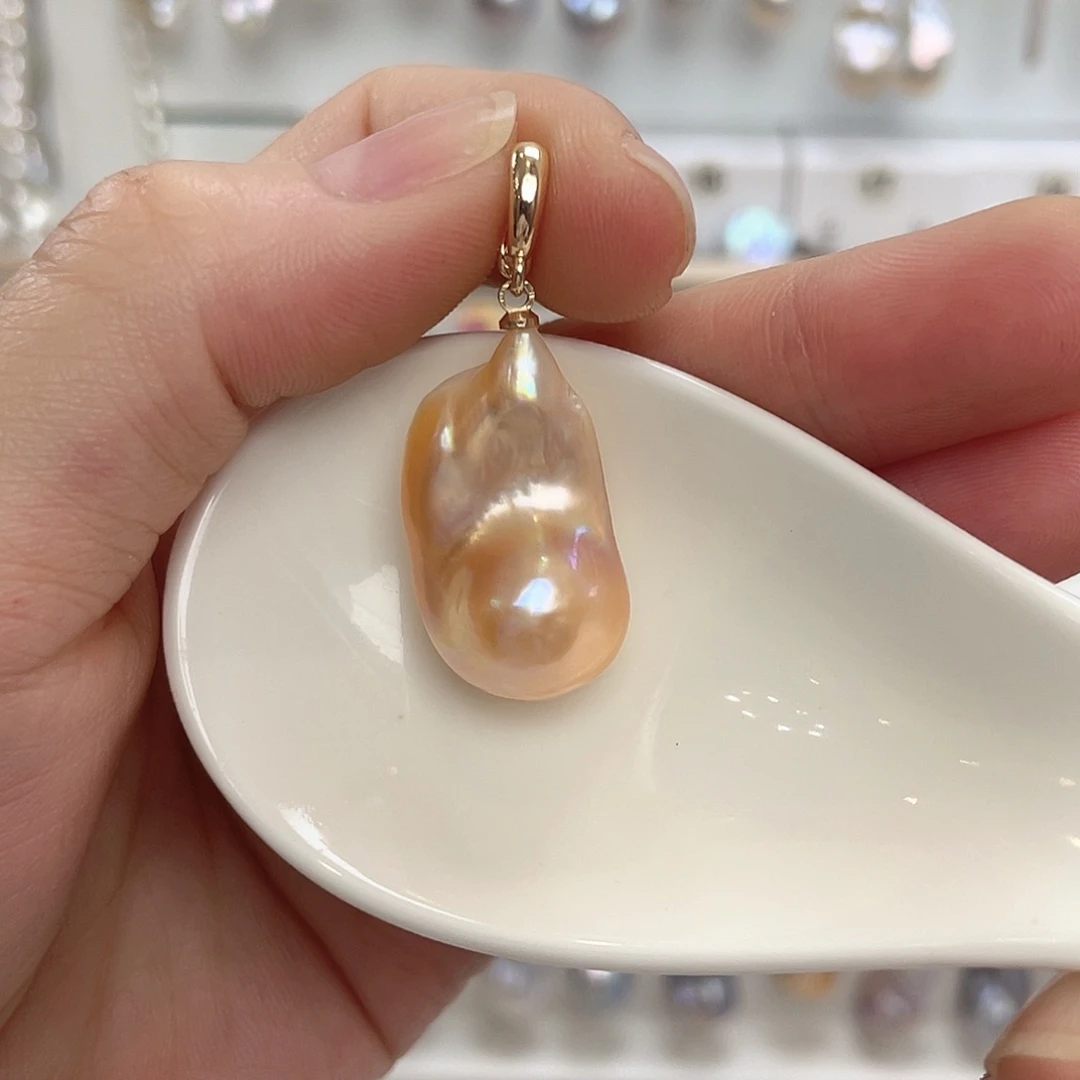 淡水珍珠银S925镶嵌颈饰