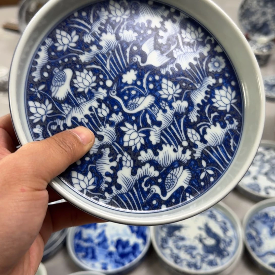 摆件青花一路连科大壶承微瑕