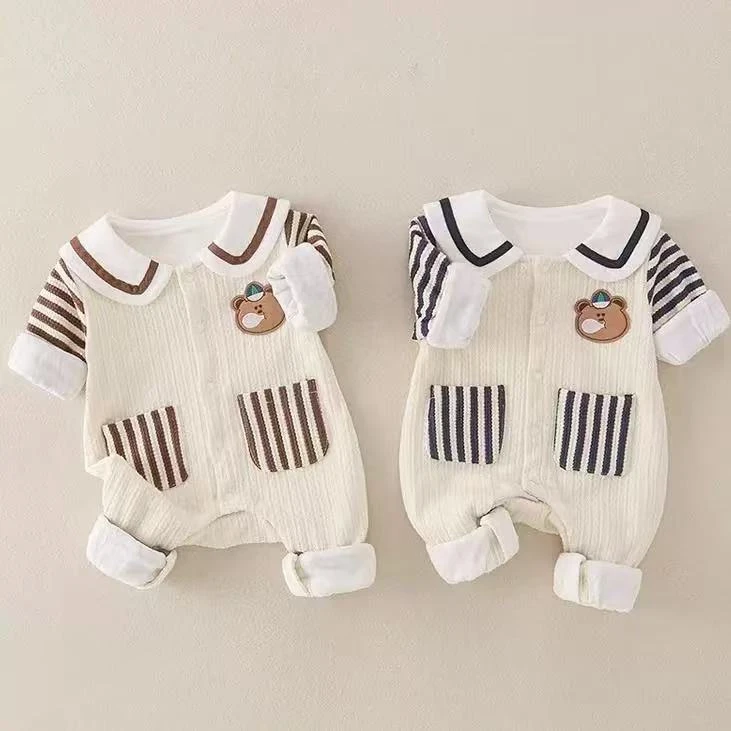 s【优选】婴儿连体衣春秋套装男女宝衣服外出服婴幼儿春装ly