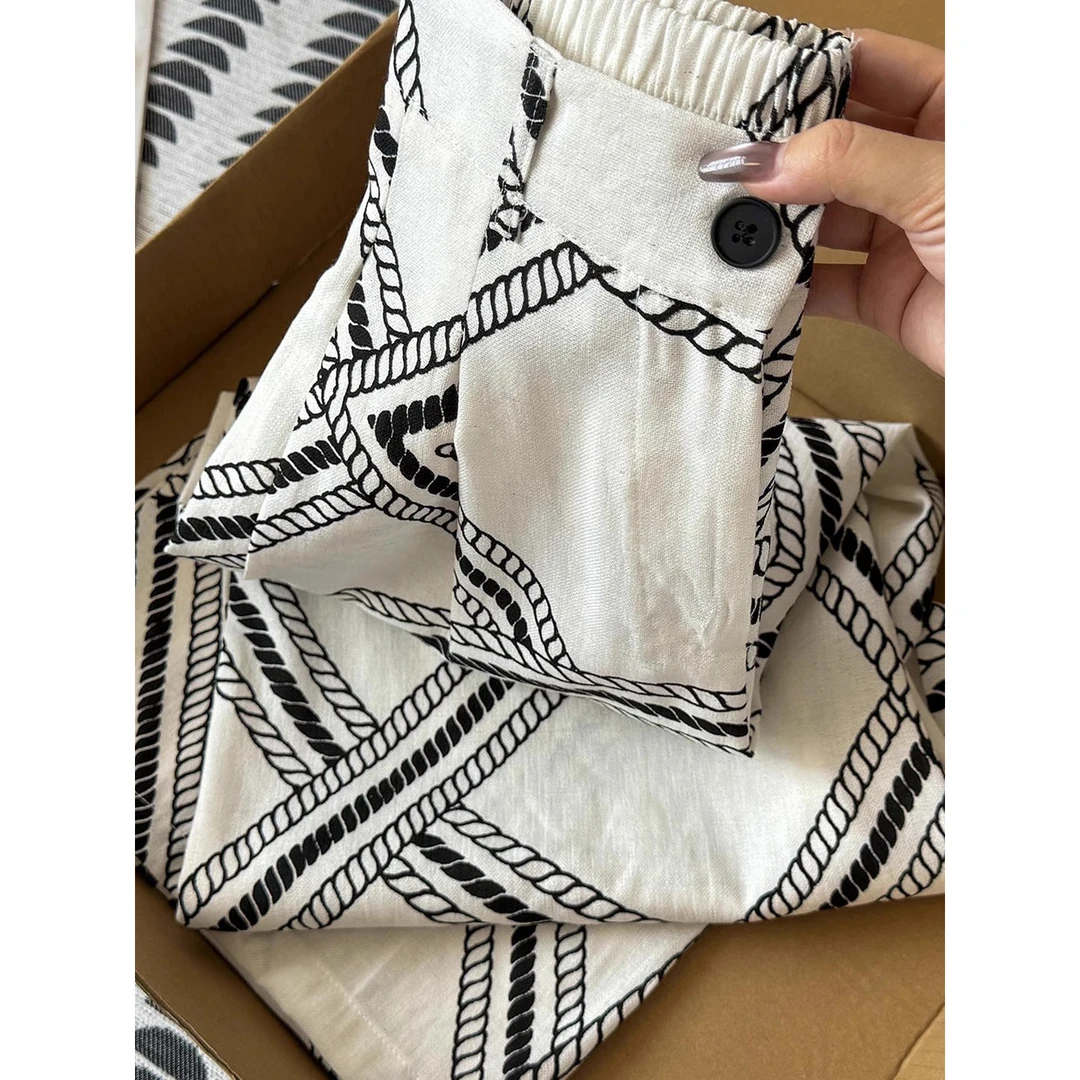 真心舒服！老钱风阔腿裤女轻薄夏慵懒复古松弛感垂感直筒宽松长裤