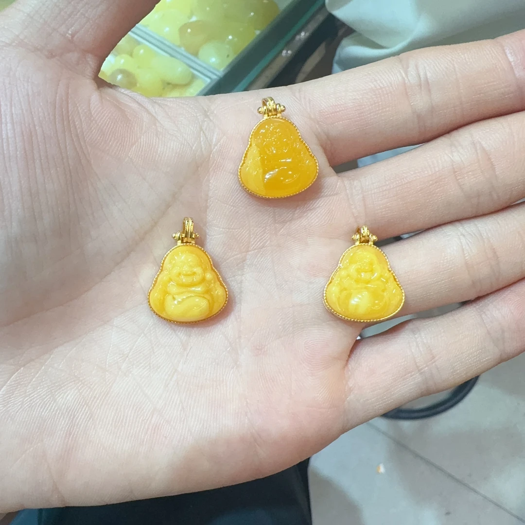 天然蜜蜡佛公吊坠约17mm左右多样性发其一xy