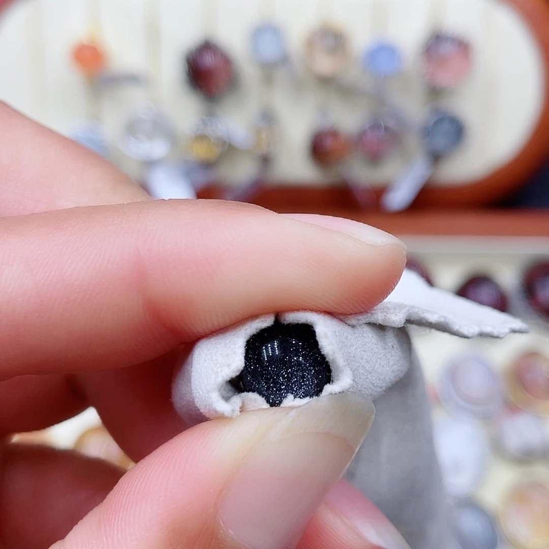 水晶定制戒指银S925镶嵌薯**妖