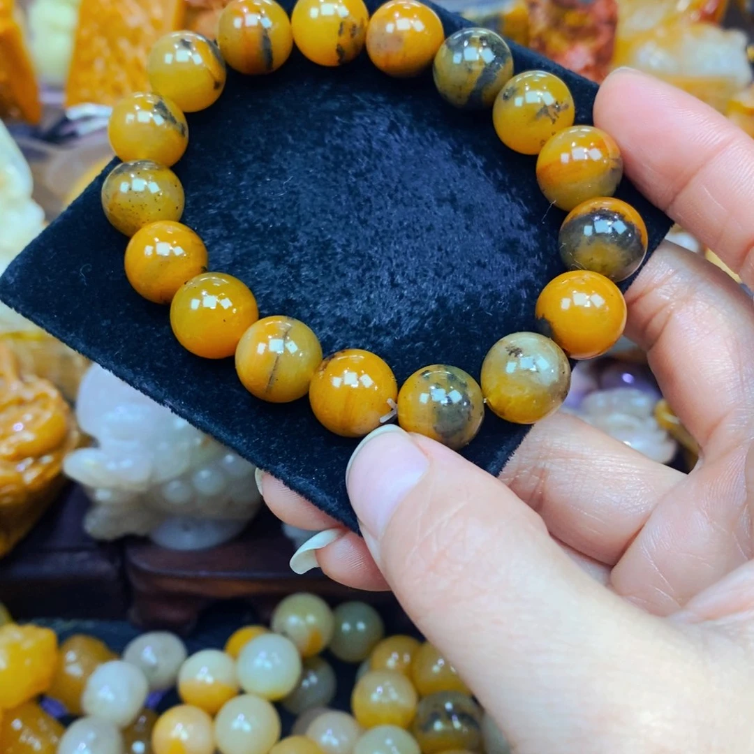 未镶嵌石英质玉（黄龙玉）吊坠(不含链)