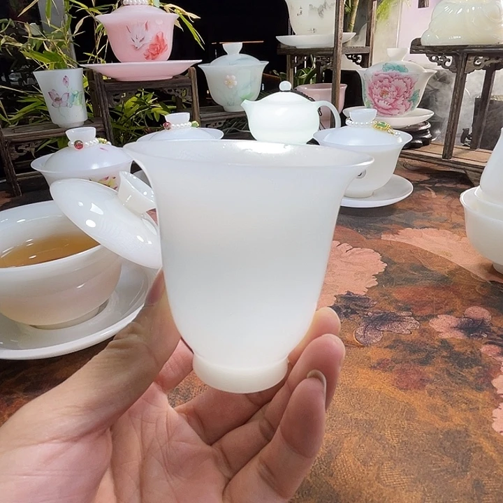 冰晶璞玉素烧薄胎美人杯80ml