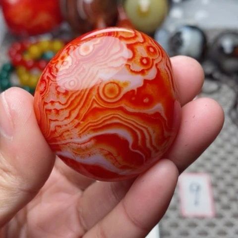 未镶嵌玛瑙/玉髓珠宝奇石珠**圆打孔不退不换